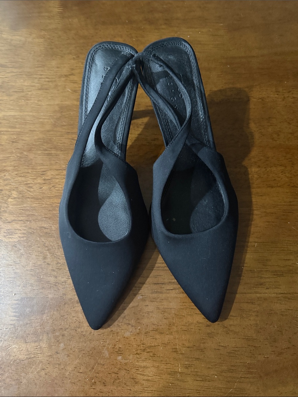 ASOS Black Pointed Toe Slingback Heels